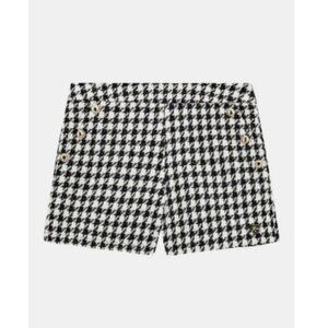 NWT Guess Big Girls Pied De Poule Shorts - Black